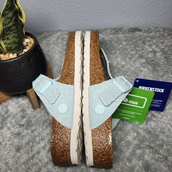 NWT Birkenstock - Gizeh Vegan Canvas Surf Green - Size 37 (EU) **Price is Firm** - Picture 6 of 8